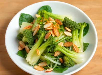 Salade de bok choy et brocolis