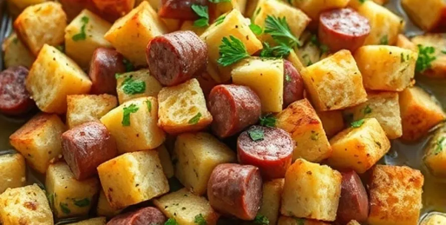 Farce aux artichauts et saucisses
