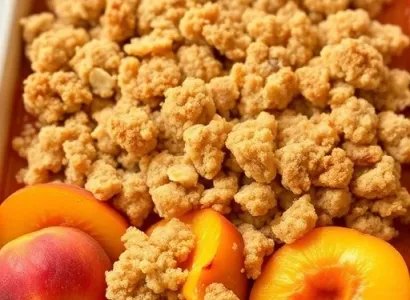 Crumble aux peches