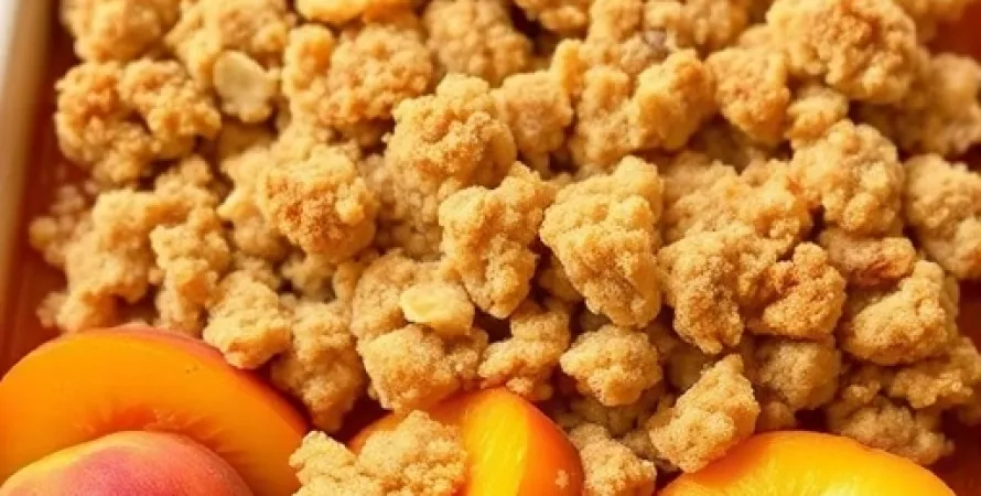 Crumble aux peches