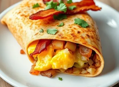 Petit déjeuner healthy burrito