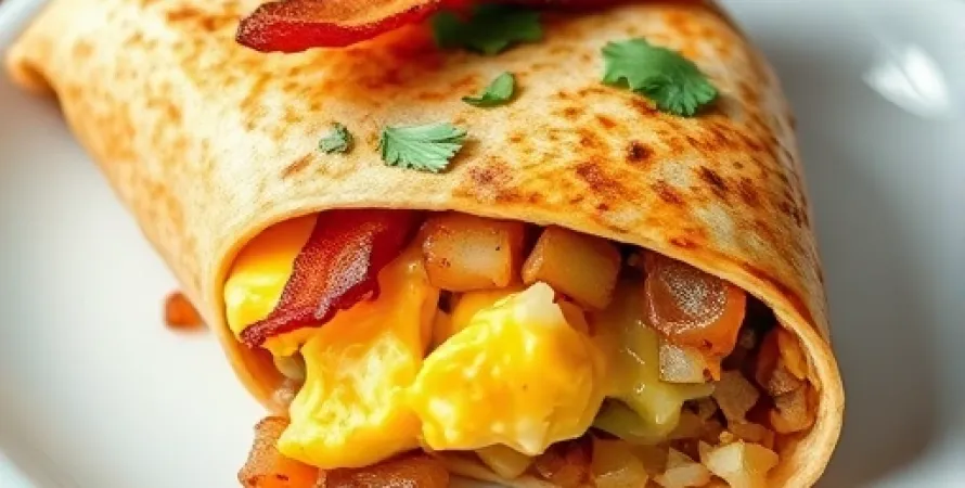 Petit déjeuner healthy burrito