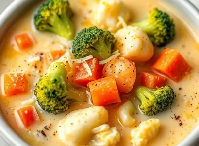 Potage de légumes au fromage