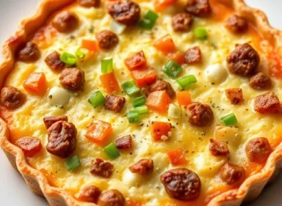Quiche aux pommes de terre et viande