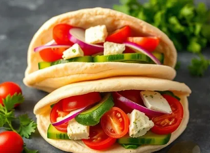 Sandwichs pita à la salade grecque