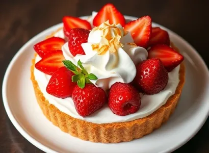 Tarte aux fraises hawaienne
