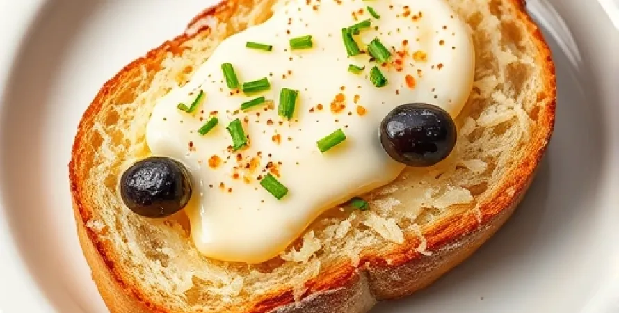 Tartine fromage et épices