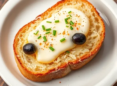 Tartine fromage et épices