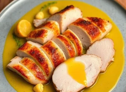 Poulet au four au miel et moutarde