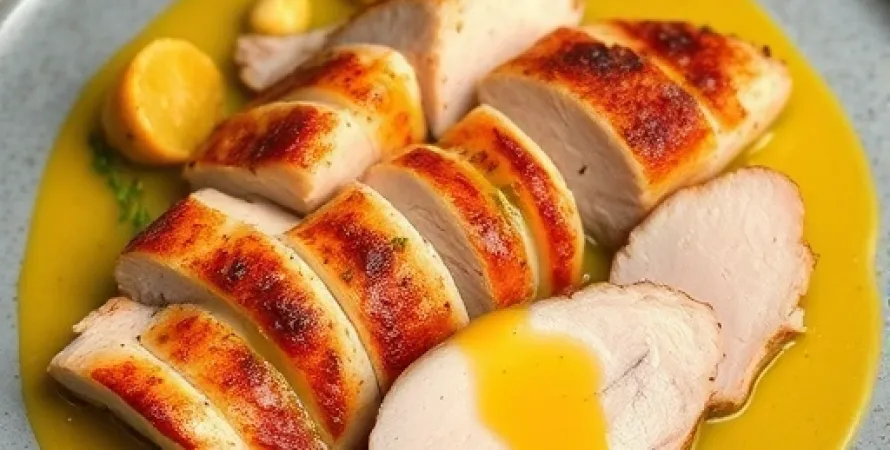 Poulet au four au miel et moutarde