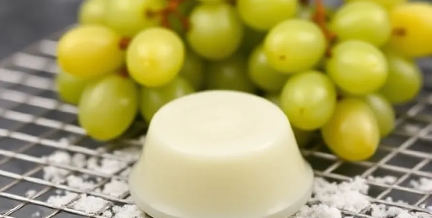 Raisins verts gelifiés pour garniture
