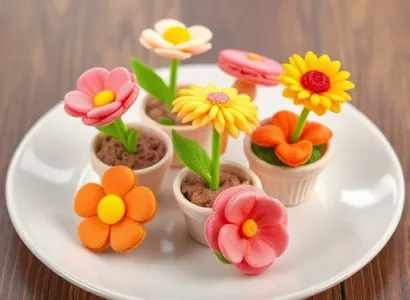 Pots de fleurs en sucre