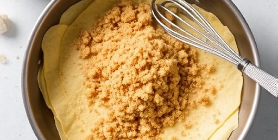 Crêpes aux crumble de graham sans sucre