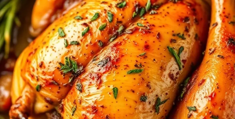Poulet à la bière au four