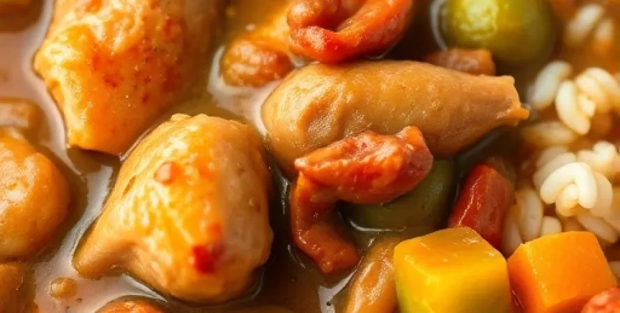 Gumbo de Poulet et Saucisse