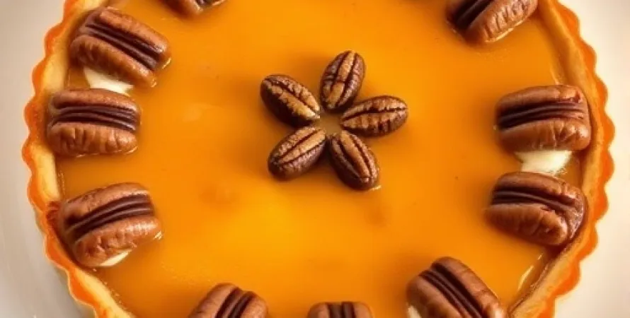 Tarte au caramel et noisettes de pécan