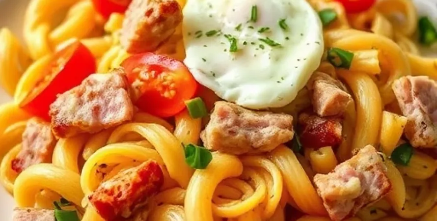 Supper végétarien au jambon