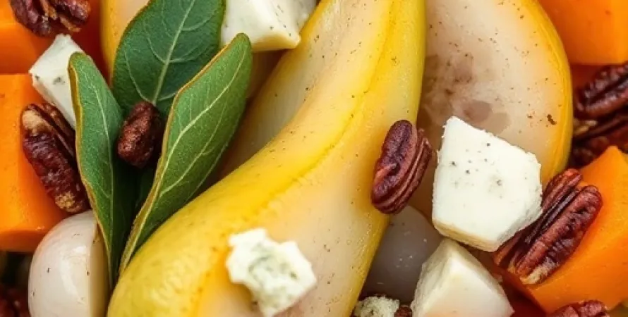 Courge Butternut Sauté au Poire et Sauge