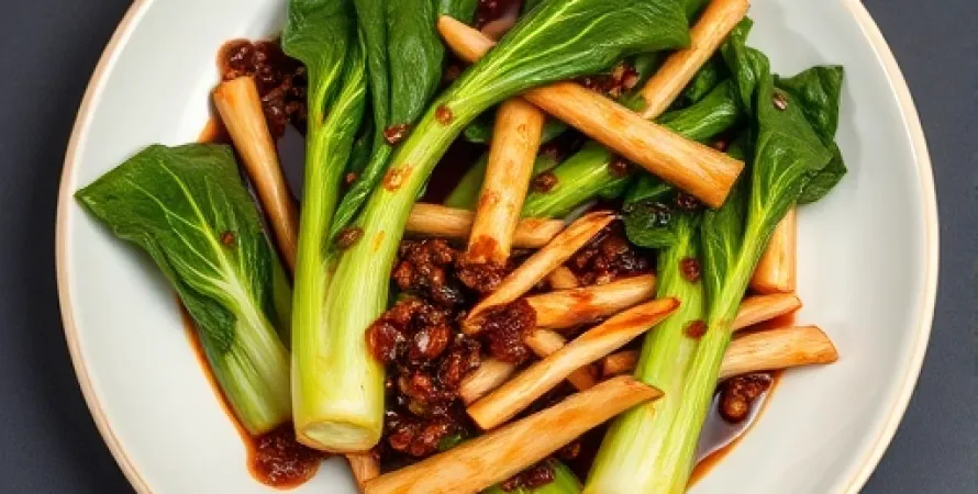 Bok Choy aux Haricots Noirs