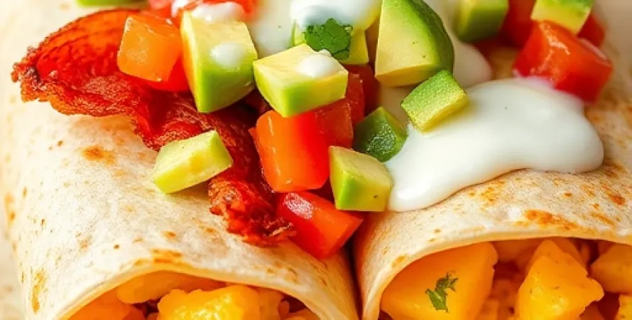 Burritos au bacon et avocat