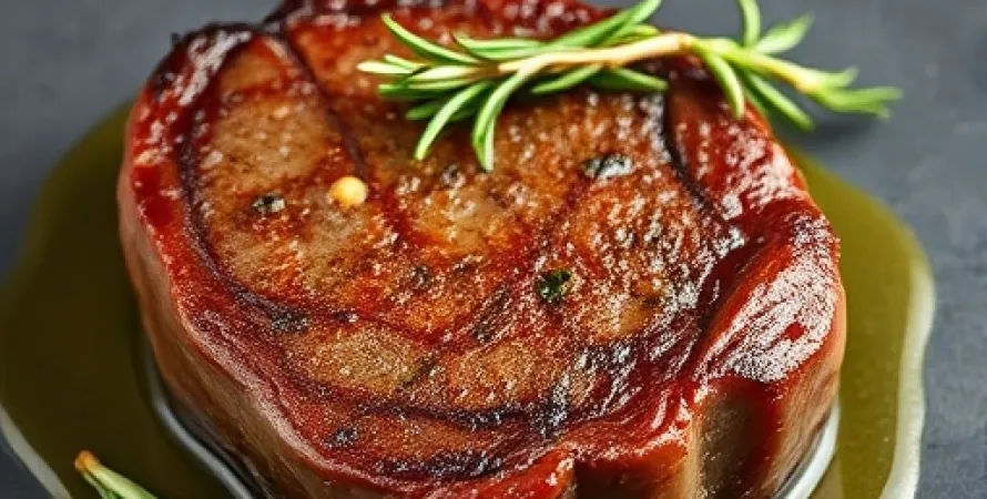 Steak au romarin et ail
