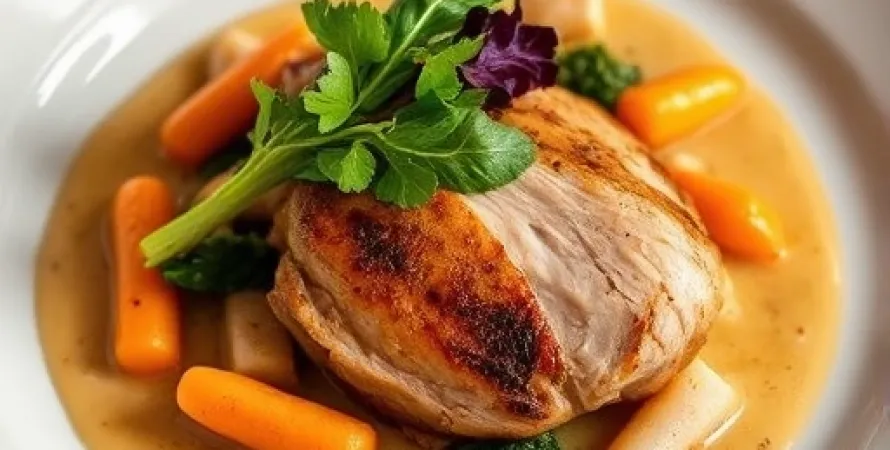 Poulet au haricot blanc et escarole