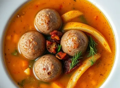 Soupe de boulettes de viande aux épices