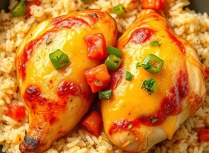 Cuisses de poulet au fromage et piments