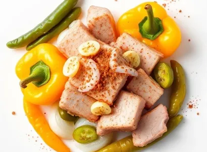 Poivrons jaunes au porc