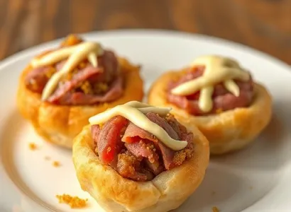 Puffs au corned beef