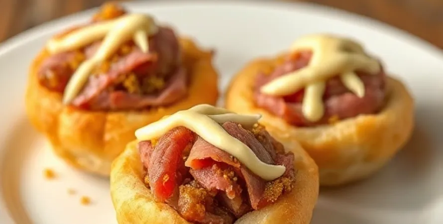 Puffs au corned beef