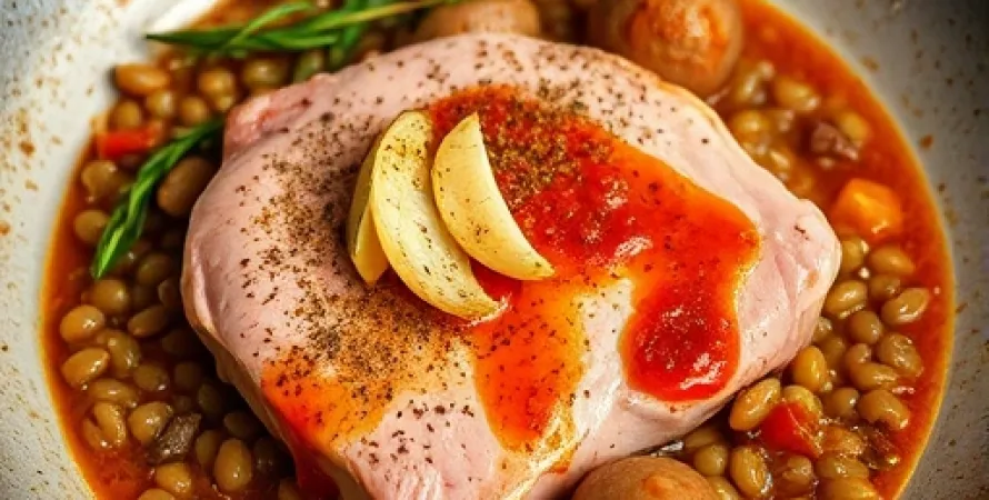 Boulettes de viande au lentilles et légumes