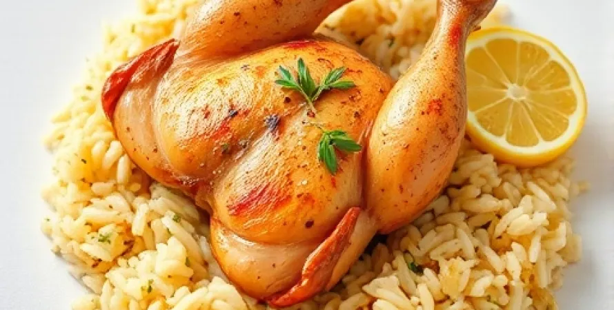 Poulet au Riz à l'Ail