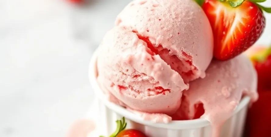 Glace aux fraises et Grand Marnier