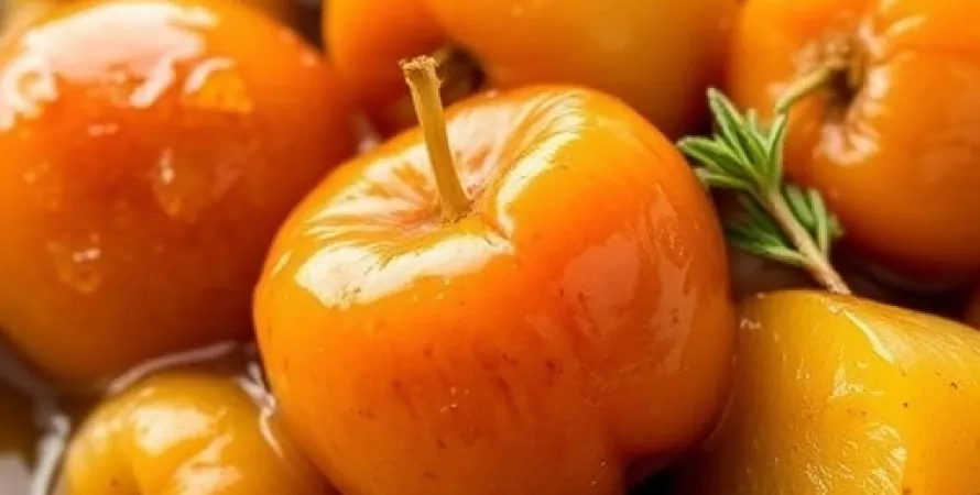 Compote de pommes au miel et sauge