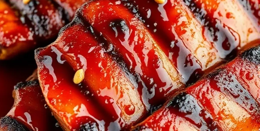 Côtes de porc au miel et sauce hoisin