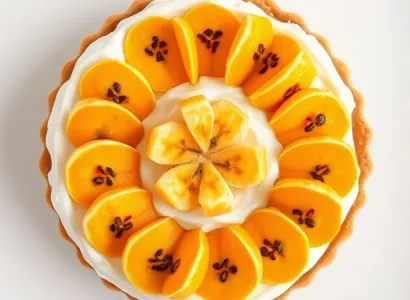 Tarte aux bananes et à la papaye