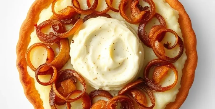Tartine de pommes de terre et oignons
