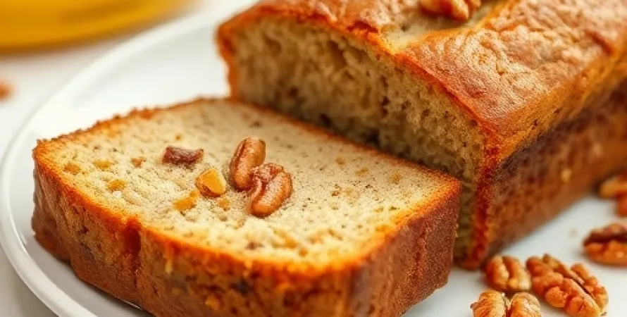 Pain au banana et noix
