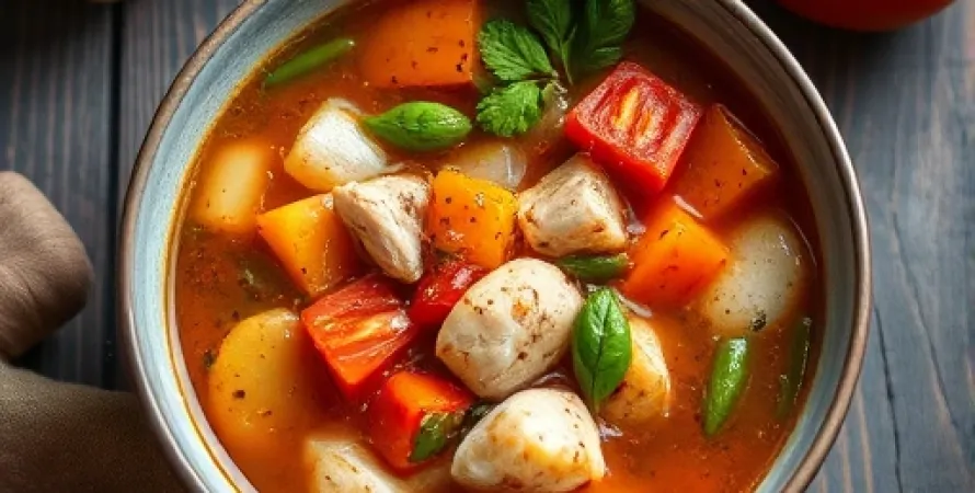 Potage de légumes épicés