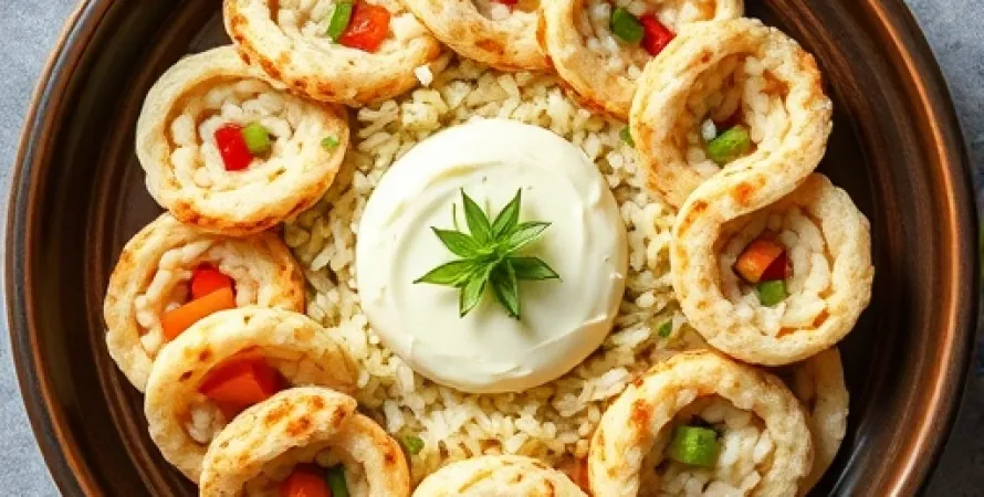 Rouleaux de riz à la crème de fromage