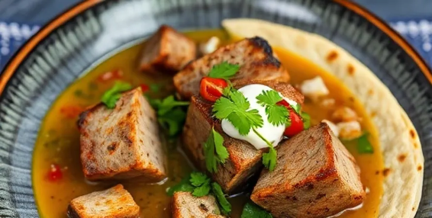 Daube de porc aux piments verts