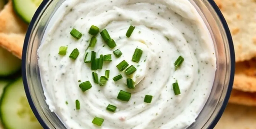 Dip au concombre à la ciboulette