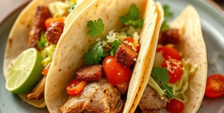 Tacos au poulet et chorizo