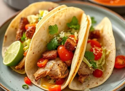 Tacos au poulet et chorizo