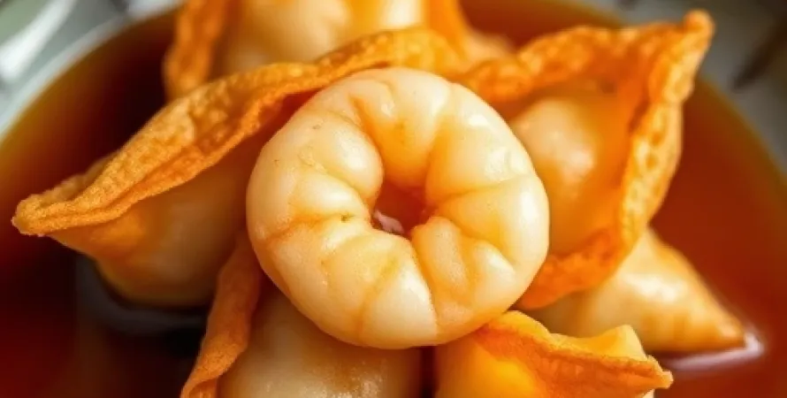 Wontons de crevettes au sauce douce