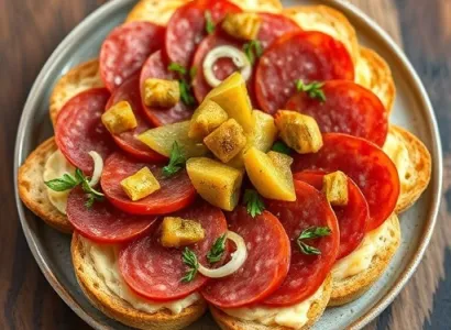 Tartine de saucisson braunschweiger