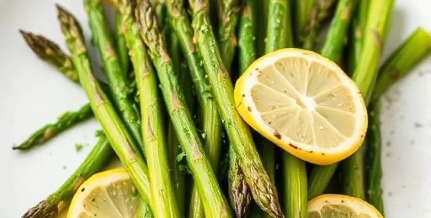 Asperges grillées au citron et thym