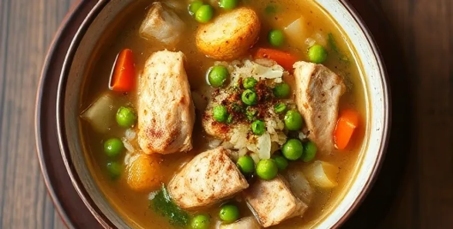 Soupe au poulet et riz wild