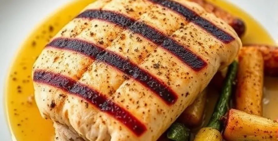 Poulet au Xérès grillé